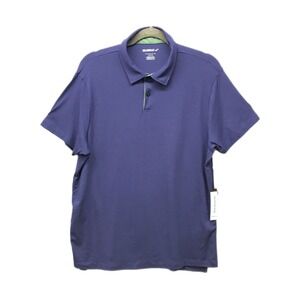 William Rast Polo Shirt Mens L Blue Pima Cotton Stretch Modal Blend - NEW